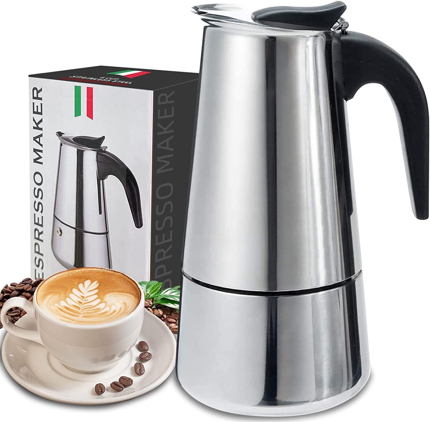 4/6/9 Cups Moka Pot Caffe Mach - Moka Pot Stove review and price