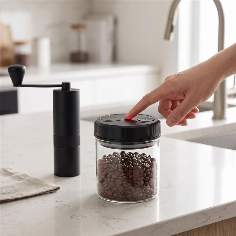 Automatic Vacuum Coffee Canist - Coffee Tea Sugar review and price
